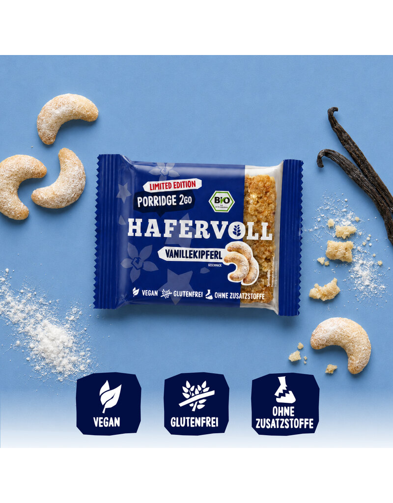 HAFERVOLL 13er Box - Porridge2go - Vanillekipferl