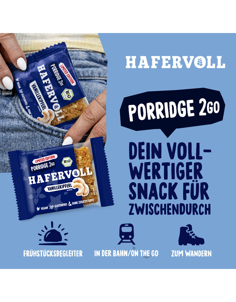 HAFERVOLL 13er Box - Porridge2go - Vanillekipferl