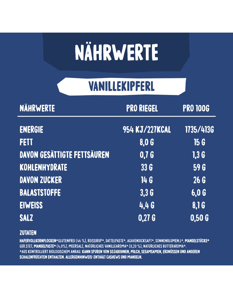 HAFERVOLL 13er Box - Porridge2go - Vanillekipferl