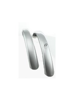 Spatbordset staal 24 zilver