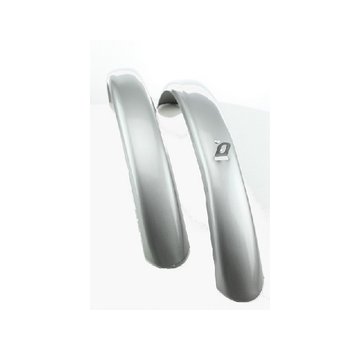 Spatbordset staal 24 zilver