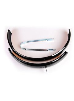 Spatbordset staal 12 zwart