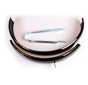 Spatbordset staal 12 zwart