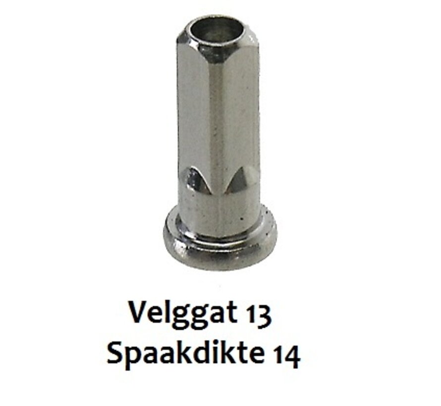 Spaakverloopnippel 14 velggat 13