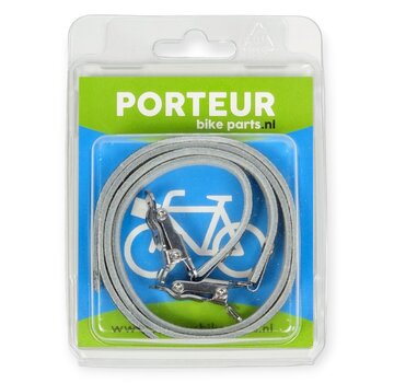 Porteur Toeclips Porteur riemen leer zwart