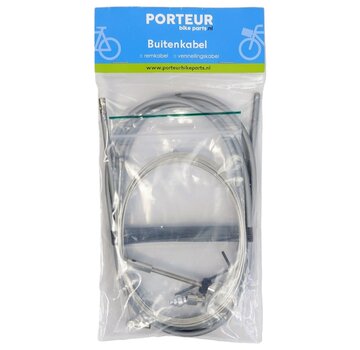 Porteur Buitenkabel Porteur rem zilver