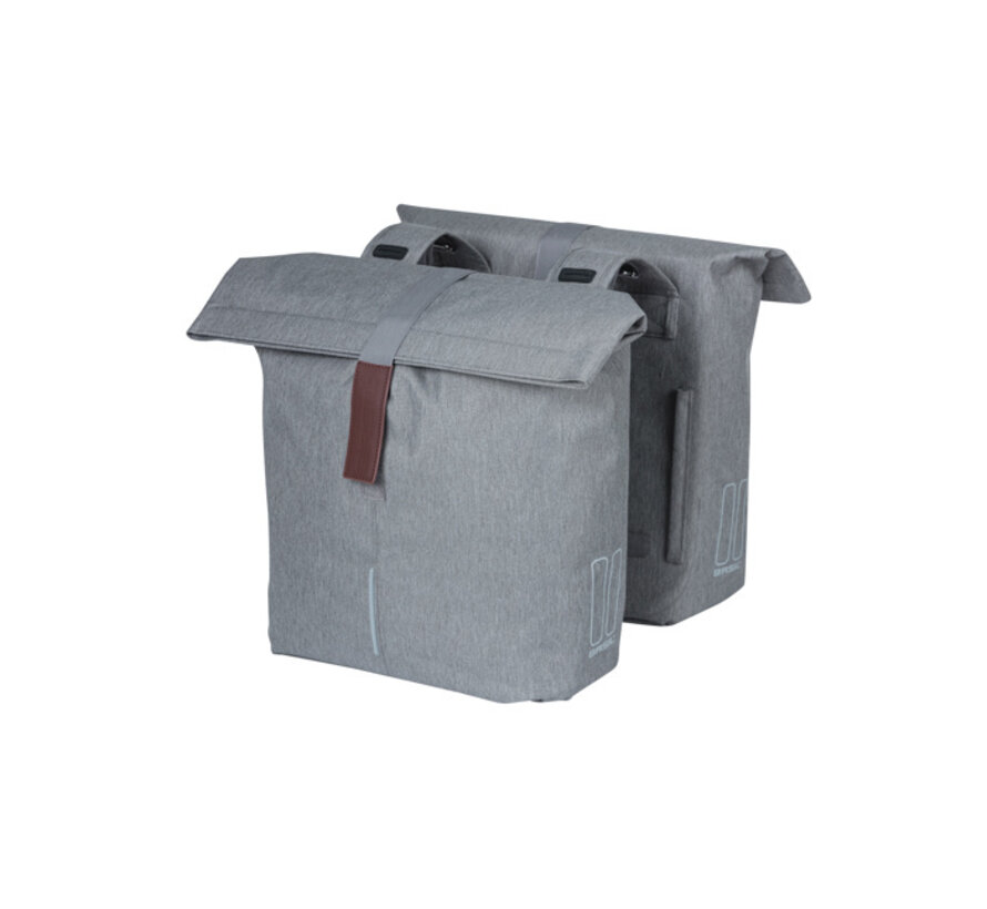 Tas Basil dubbel city 28-32ltr zwart gr