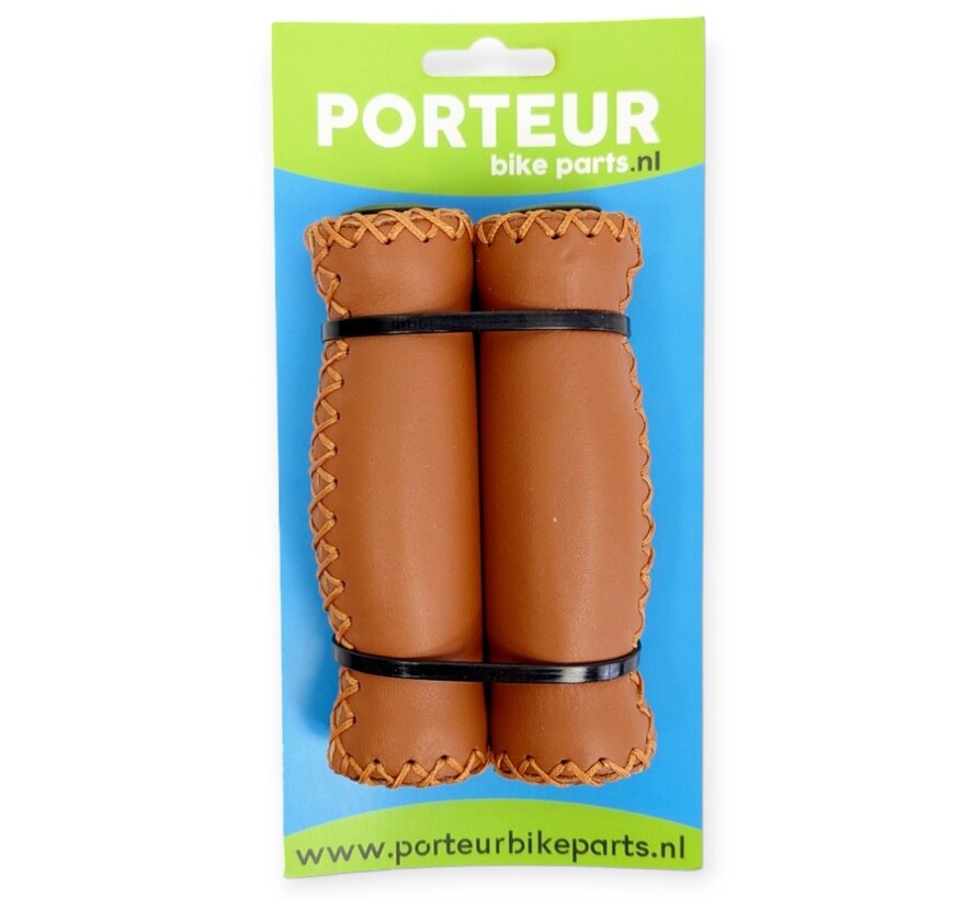 Handvatten Porteur leer bruin