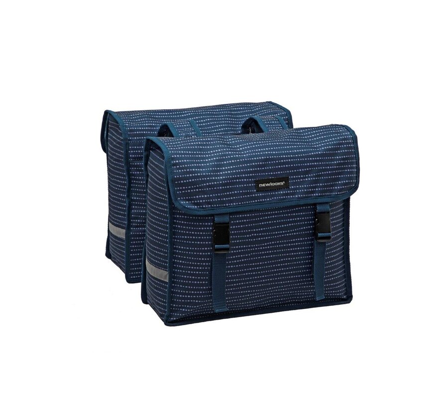 Tas New Looxs dubbel fiori blauw