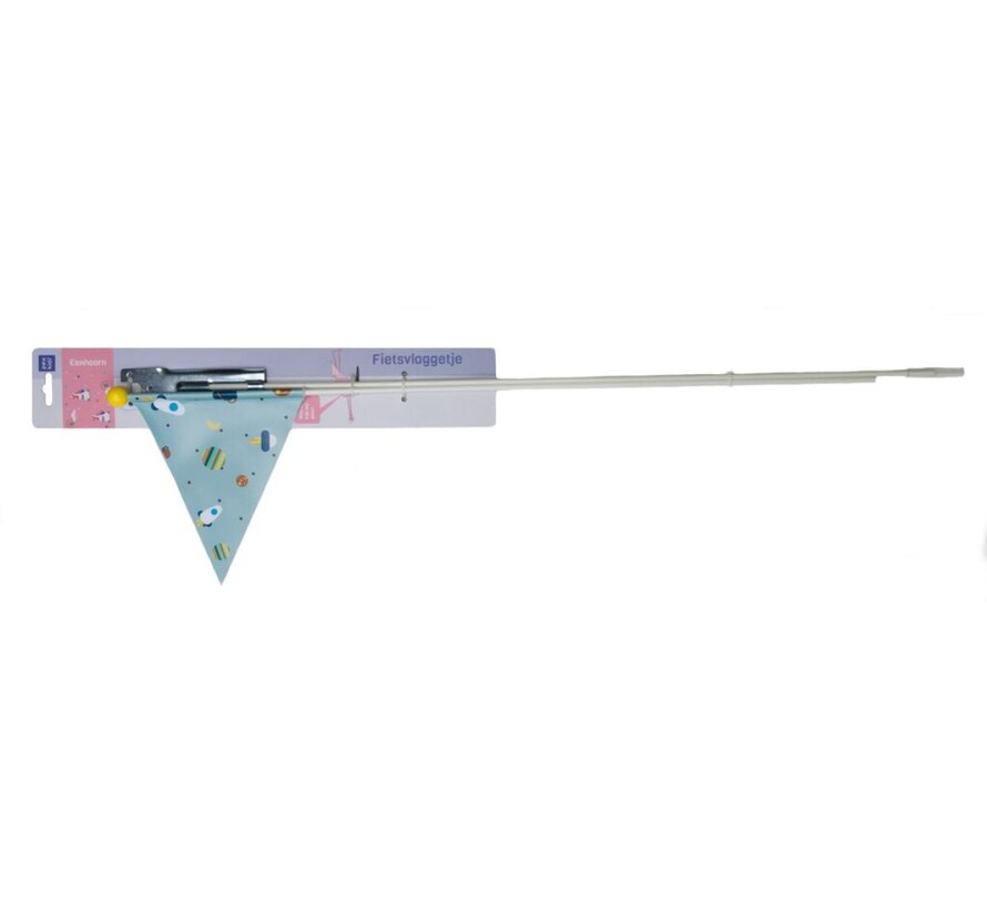 Vlag pexkids rocket blauw