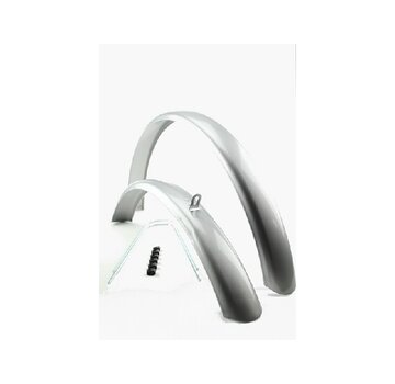 Spatbordset staal 26 zilver atb