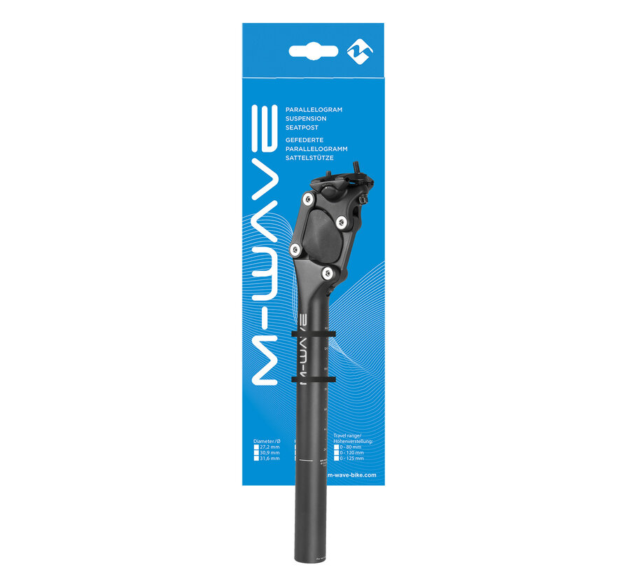 Zadelpen M-Wave verend atb zwart
