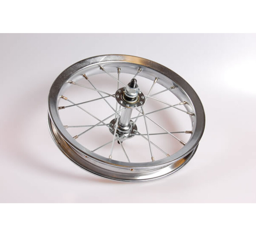 Voorwiel 12 gespaakt chroom