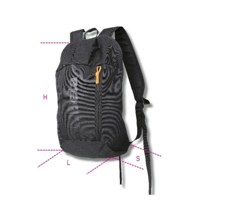 Tas Beta rugtas polyester zwart