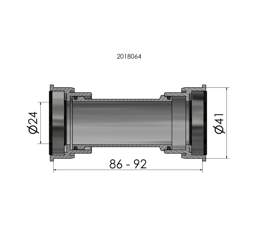 Trapaslagerset Elvedes bb86/92 adapter