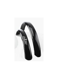 Spatbordset staal 24 zwart