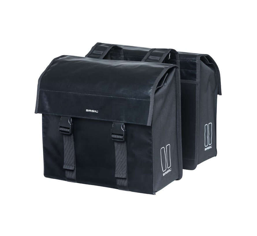 Tas Basil dubbel urban load zwart/zwart