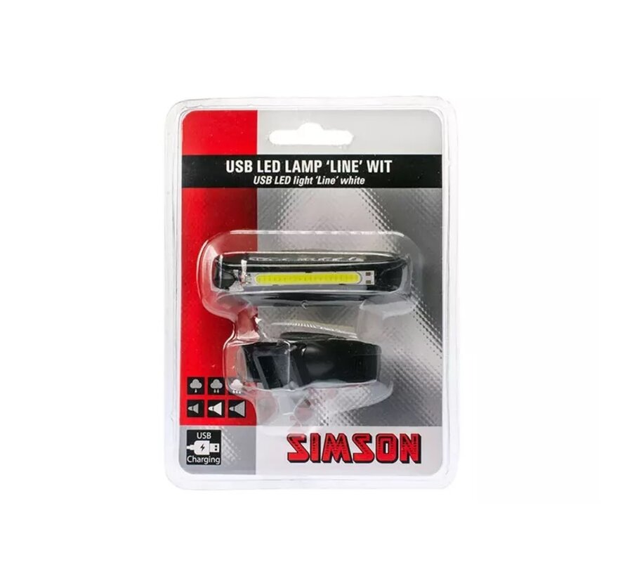 Koplamp Simson line usb 20 leds