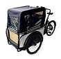 Bakfiets huif 3 wieler zwart