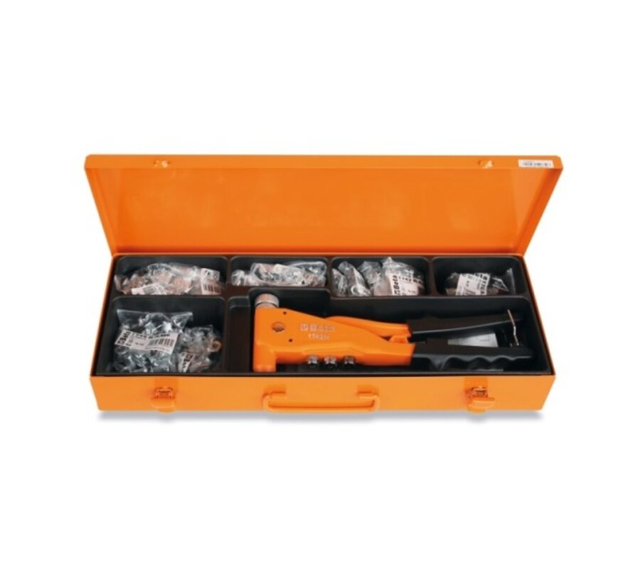 Blindklinktang set met 400 stalen nagels