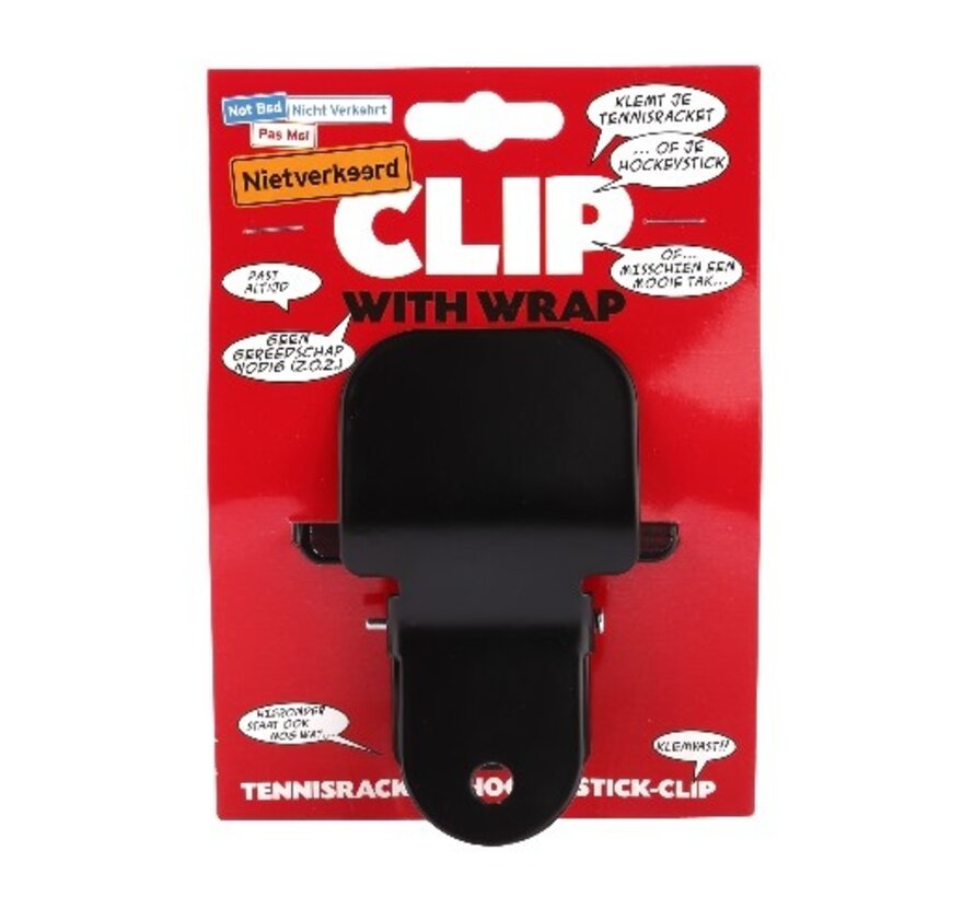 Racket/hockey-klem zwart kaart