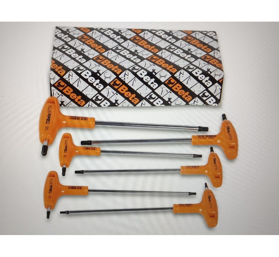 Inbussleutelset Beta 6 delig haaks