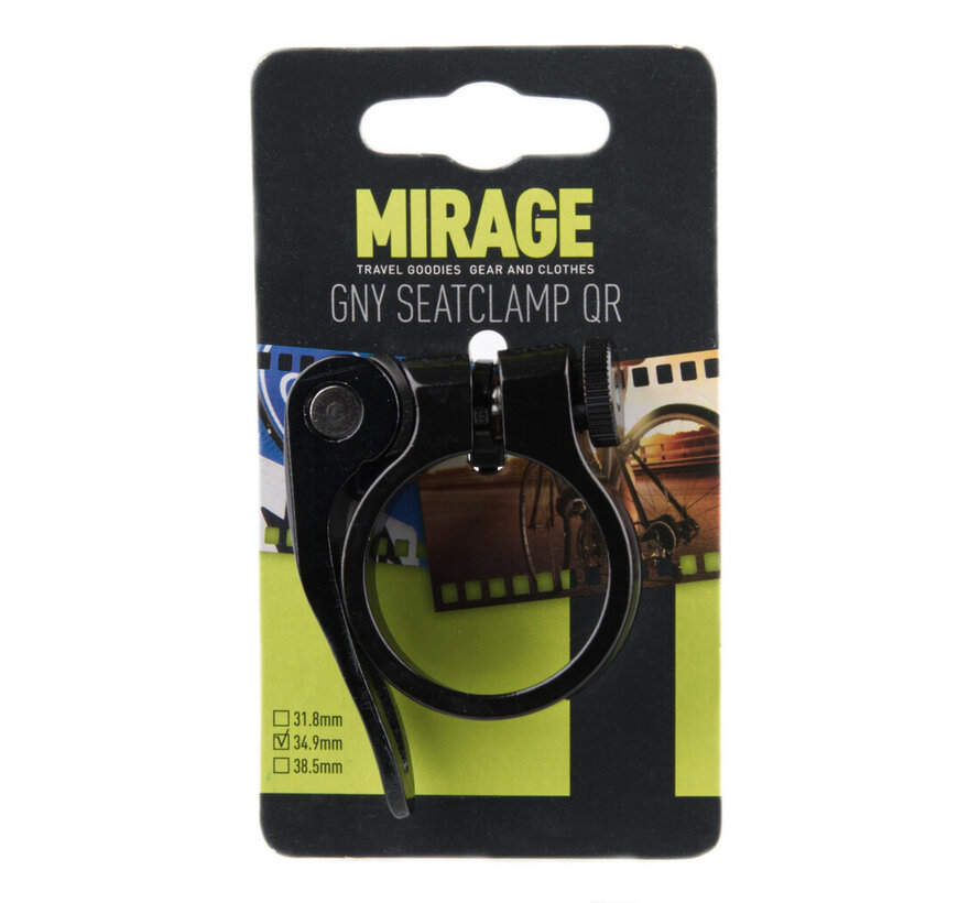 Zadelpenklem Mirage alu 34.9 zwart
