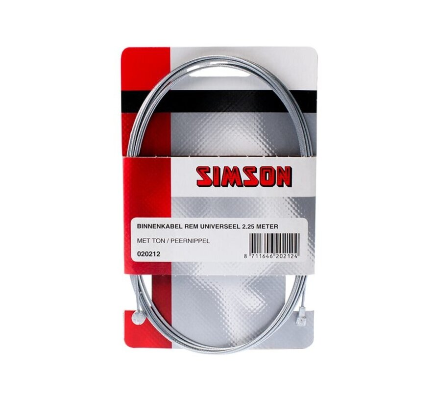 Binnenkabel Simson rem uni 2.25m