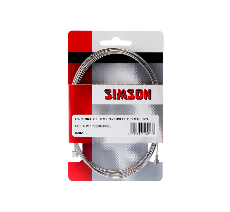 Binnenkabel Simson rem uni 2.35m