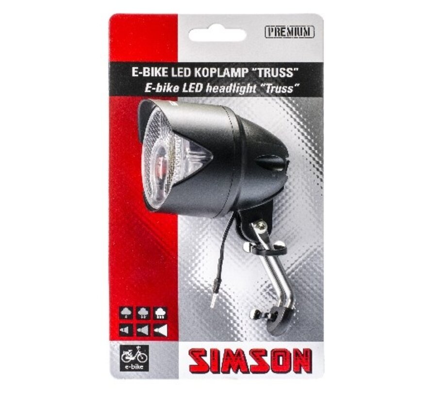 Koplamp Simson truss voorvork 6-60v