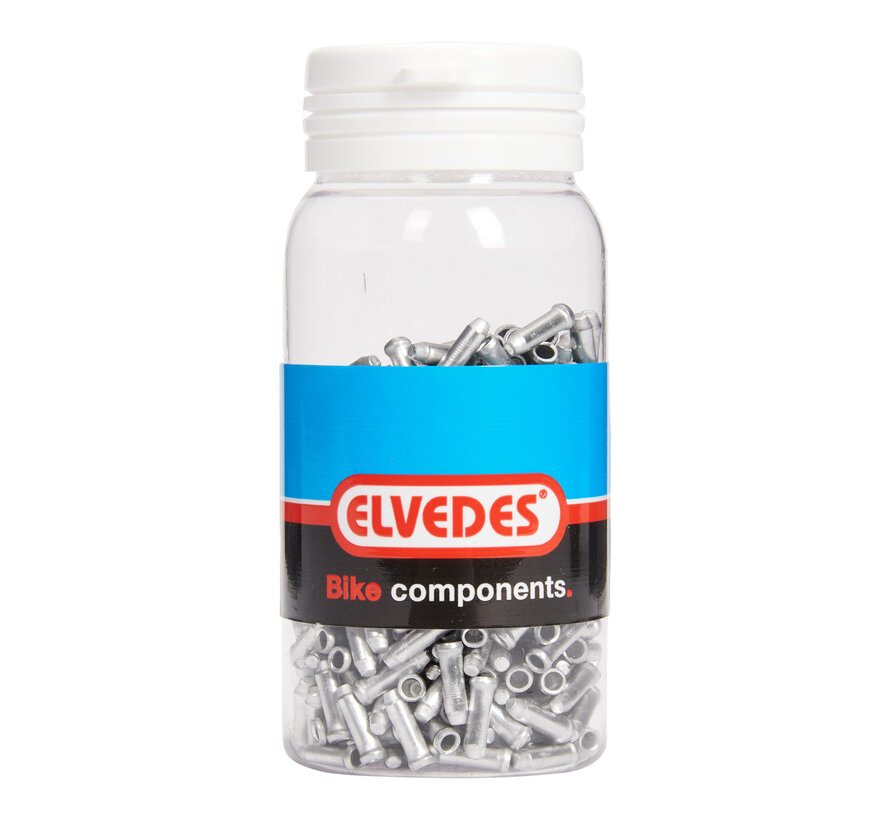 Kabeleindnippel Elvedes 2.3mm alu zilver
