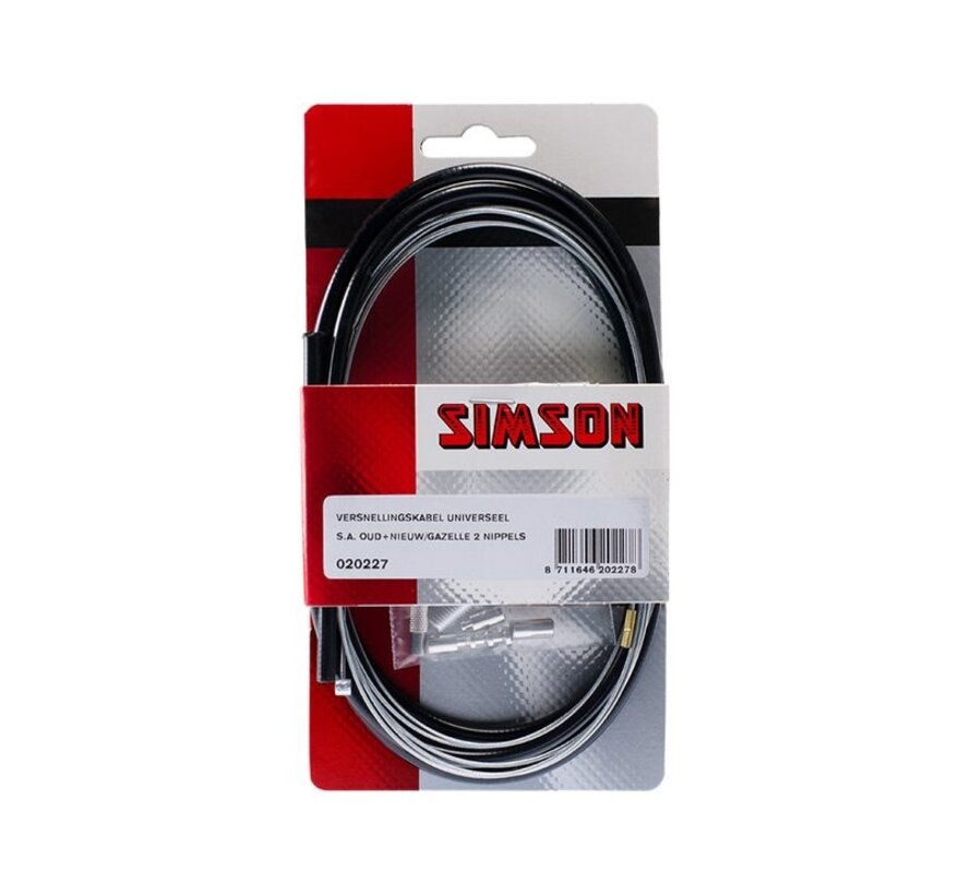 Versnellingskabel Simson uni zwart