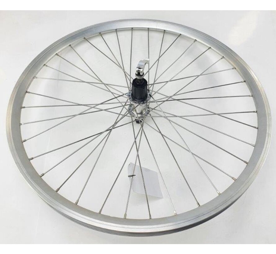 Achterwiel 26x1.75 cassette 7/8 alu
