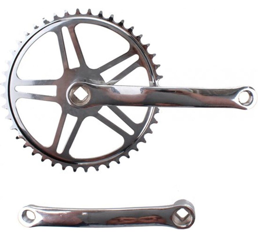 Crankstel Vinty 44T chroom vlak