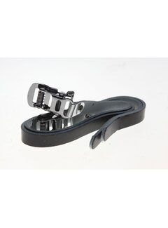 Toeclipsriemen Lapize leerlook zwart