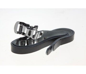 Toeclipsriemen Lapize leerlook zwart