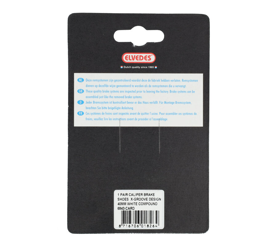 Remblokken Elvedes 6843 wit x-groove