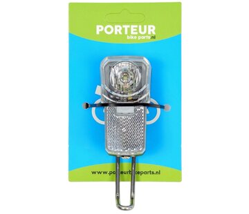 Porteur Koplamp Porteur met rvs beugel clearly
