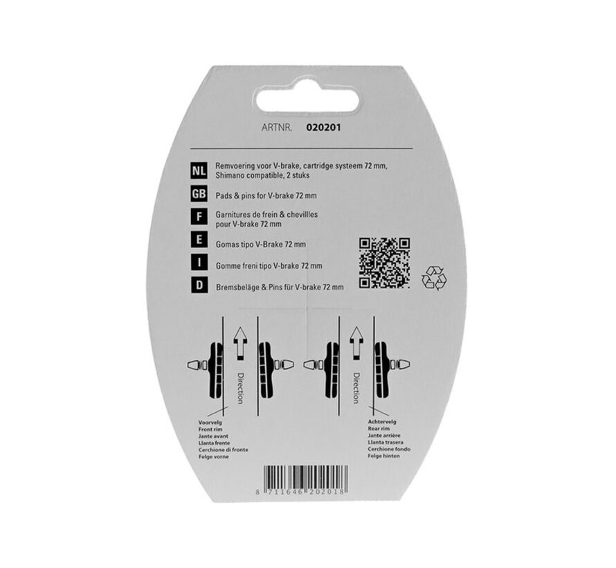 Remblokken Simson voor v-brake