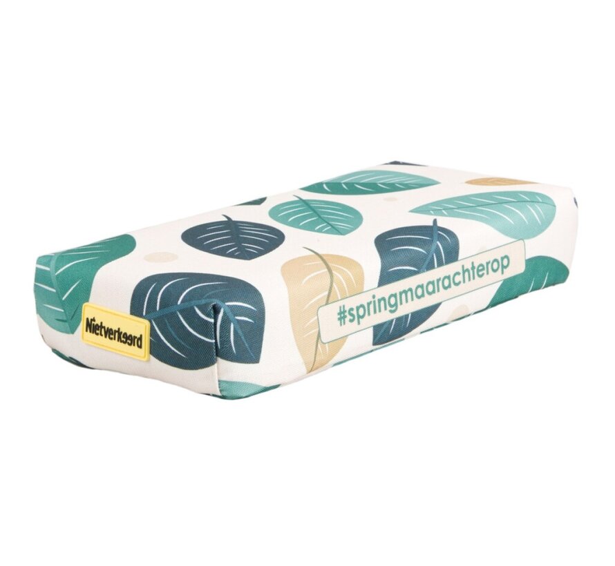 Kussenset zit je lekker Vegan print