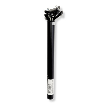 Zadelpen atb zwart 31.6 35cm alu