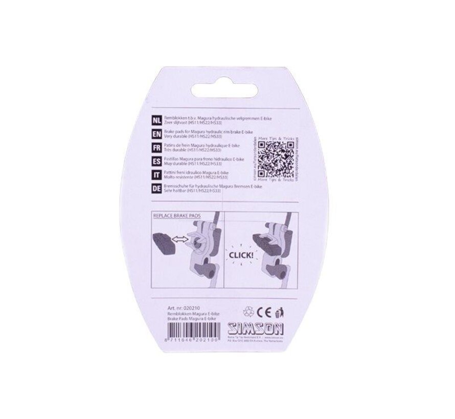 Remblokken Simson magura e-bike