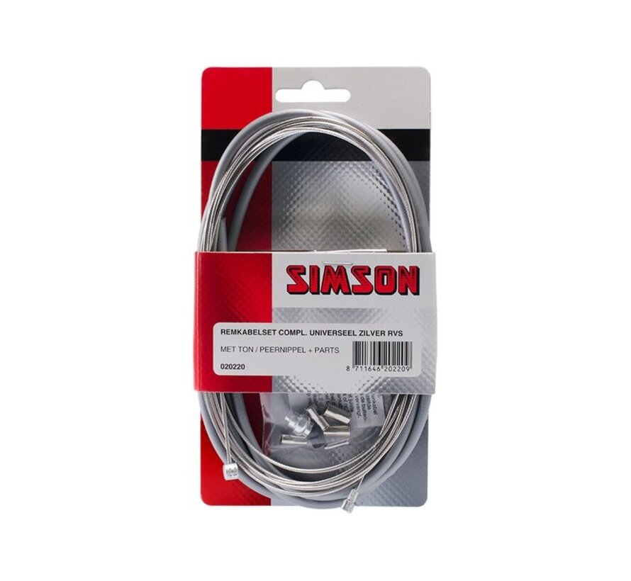 Remkabel Simson grijs compleet uni