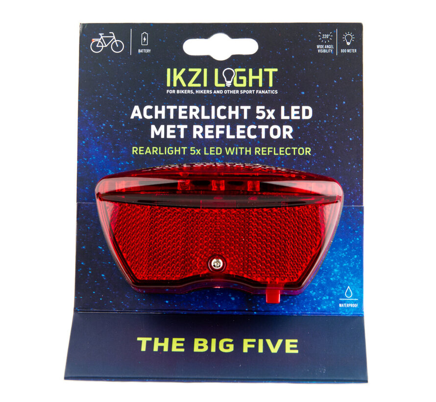Achterlicht Ikzi Light 5 led drager 80mm