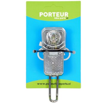 Porteur Koplamp Porteur met rvs beugel clearly