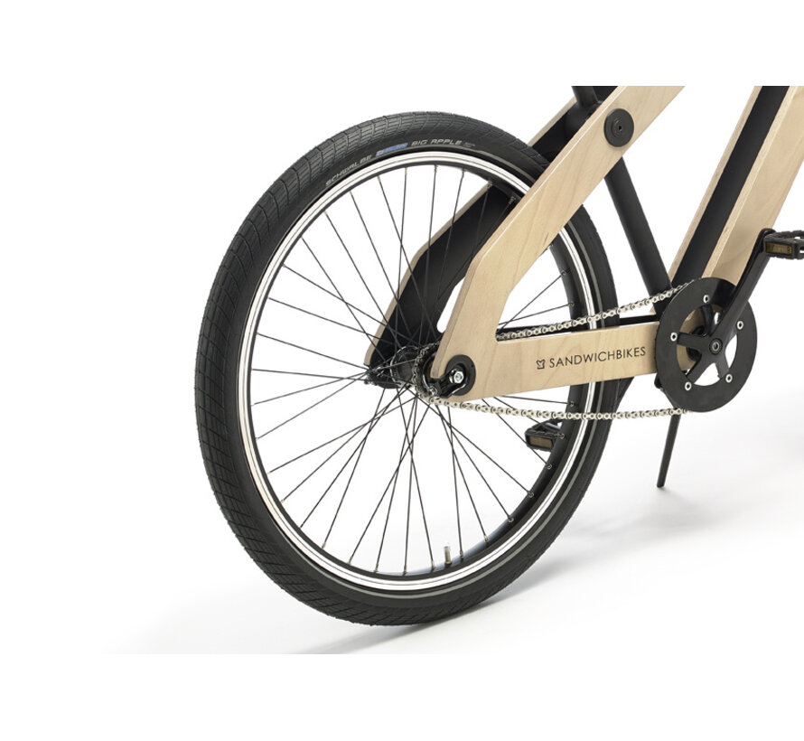 Fiets Sandwich bike met houten vork