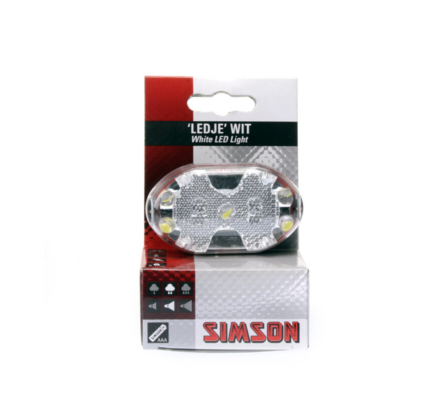 Koplamp Simson wit led