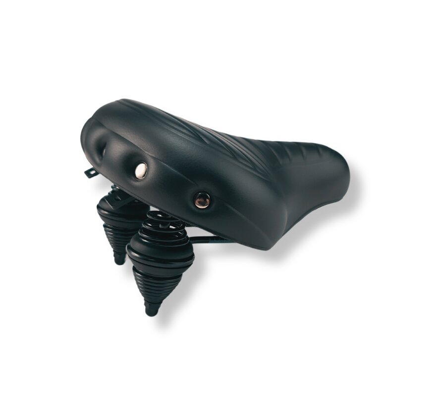 Zadel Xtrabike zwart met gel en hangveer