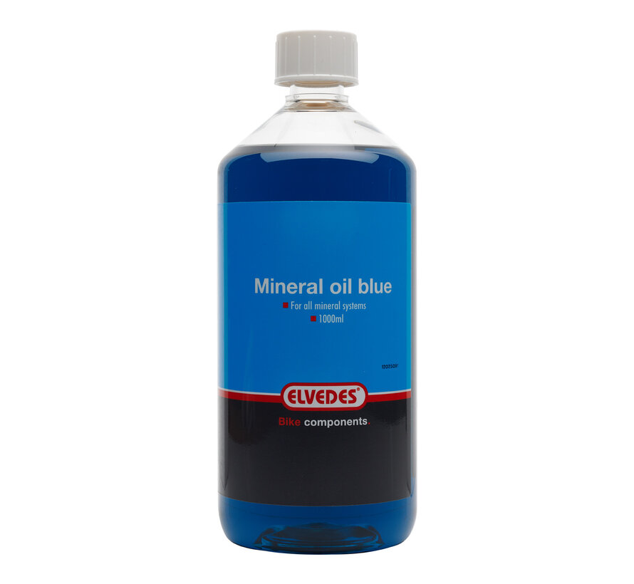 Olie Elvedes blauw mineraal vloeistof