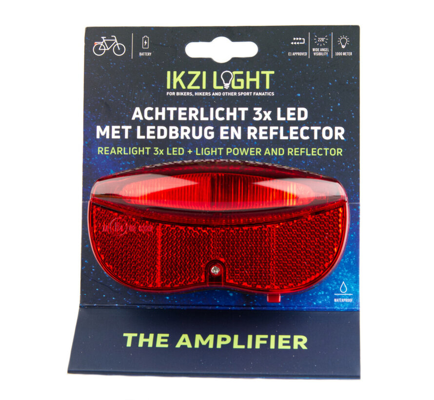 Achterlicht Ikzi Light 3 led drager 80mm